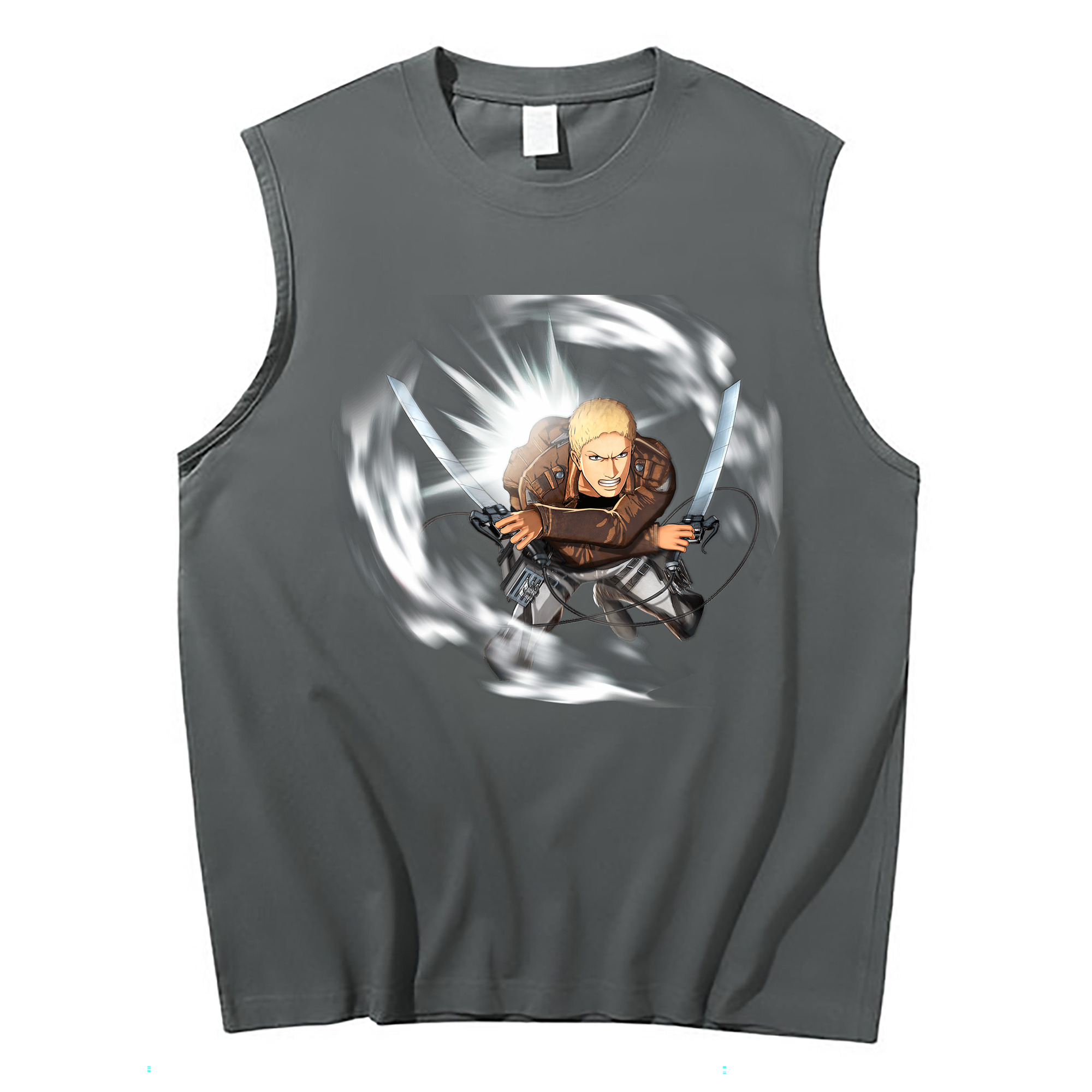 （画像用） 進撃の巨人 ライナー・ブラウン Attack on Titan Reiner Braun コットン100％タンクトップ（フロントプリント）